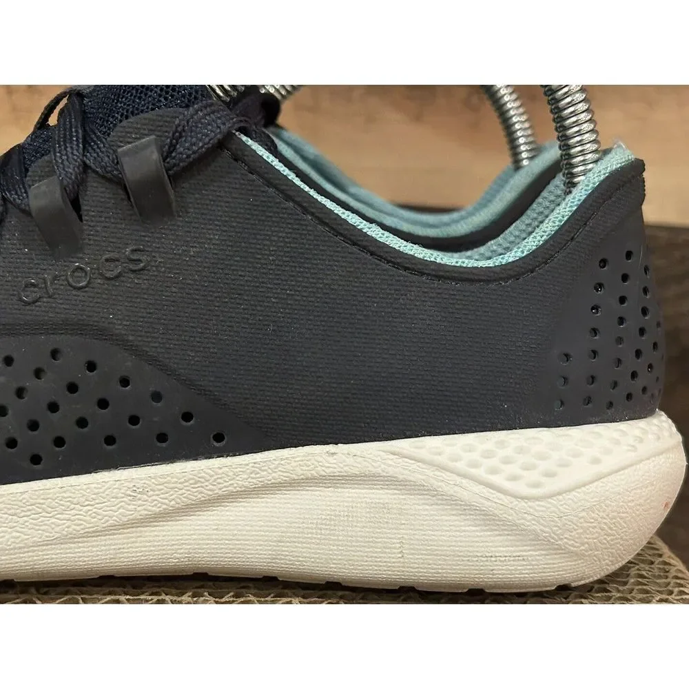 Crocs‎ LiteRide Pacer Women's Size 8 Blue Comfort Lace Up Sneakers Shoes 205234